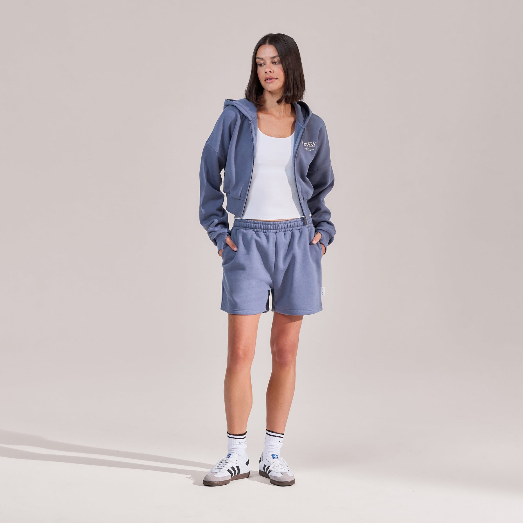 Organic Sweat Shorts - Ice Blue