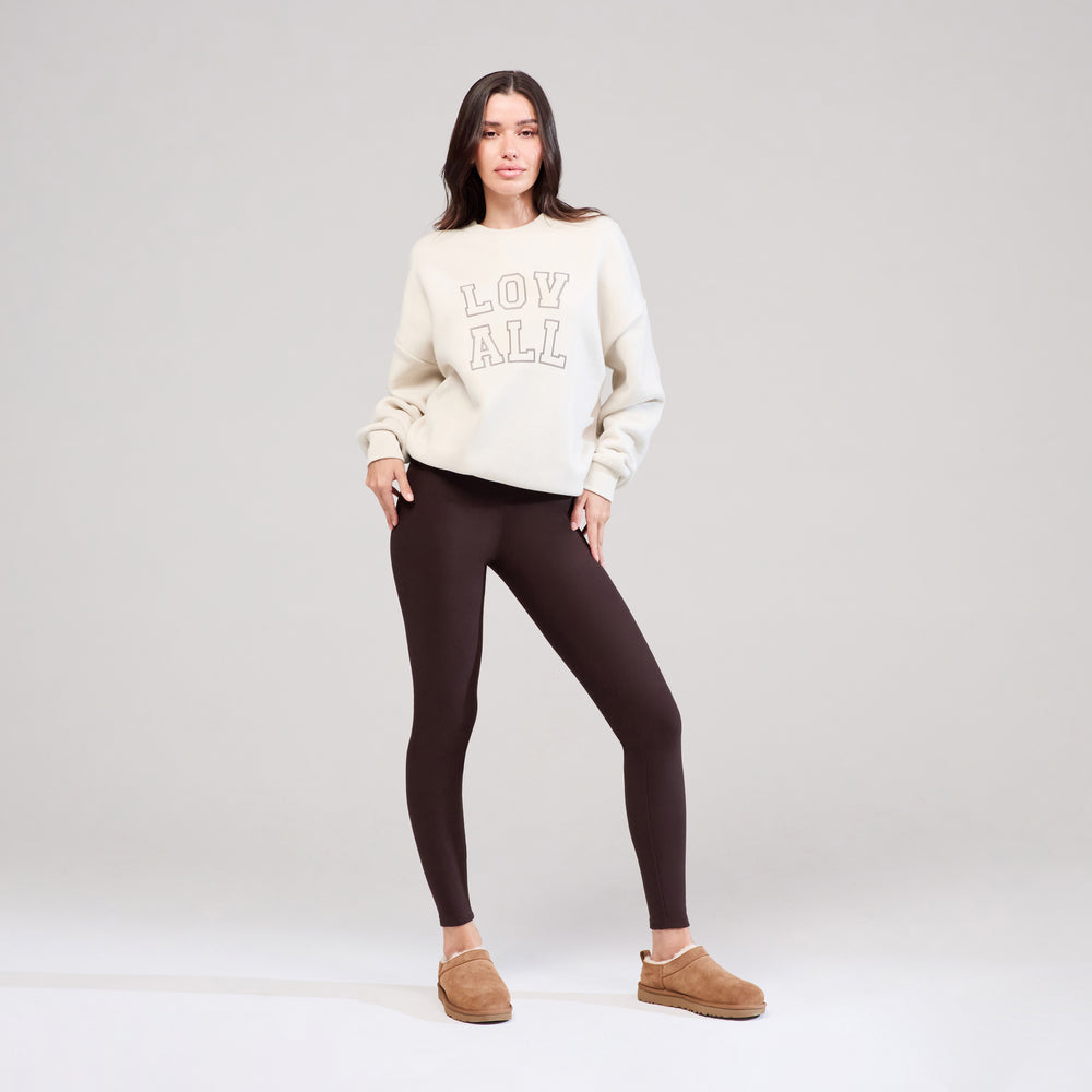 Winter Everyday High Waisted Leggings - Espresso Brown