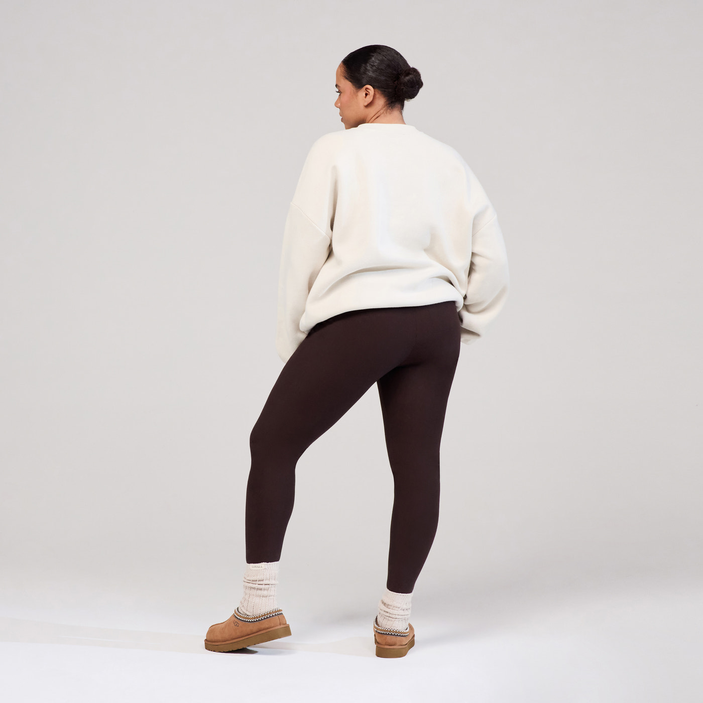 Curve Winter Everyday High Waisted Leggings - Espresso Brown