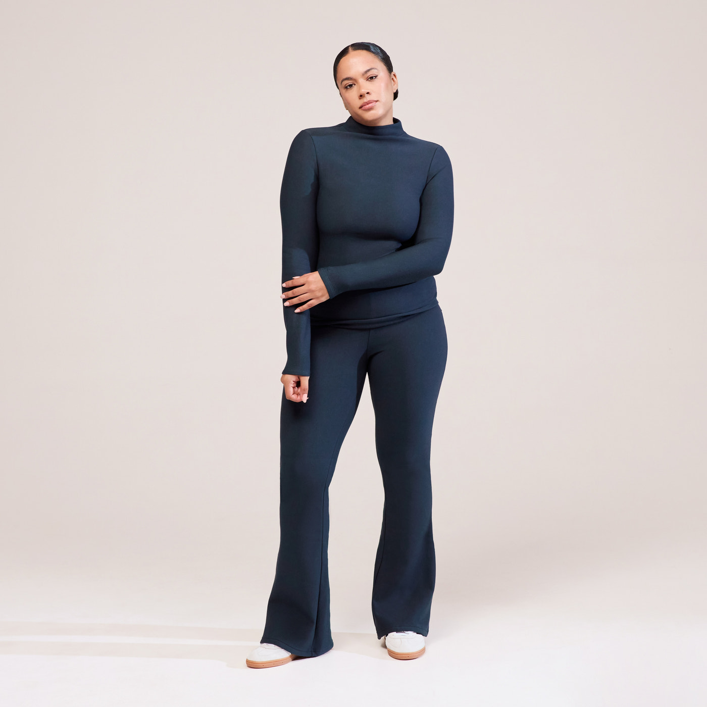 Curve Winter Flare Leggings - Vintage Navy