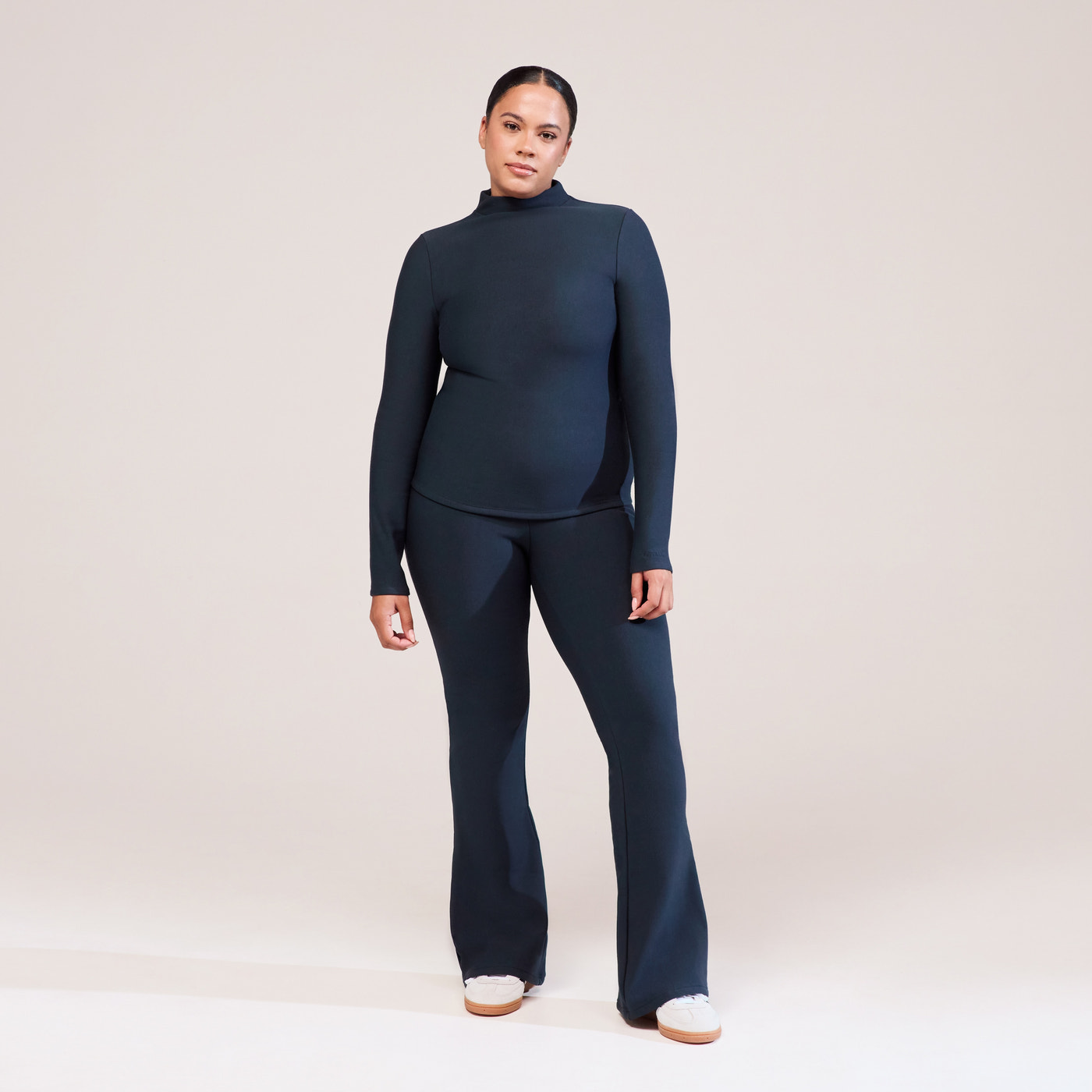 Curve Winter Flare Leggings - Vintage Navy