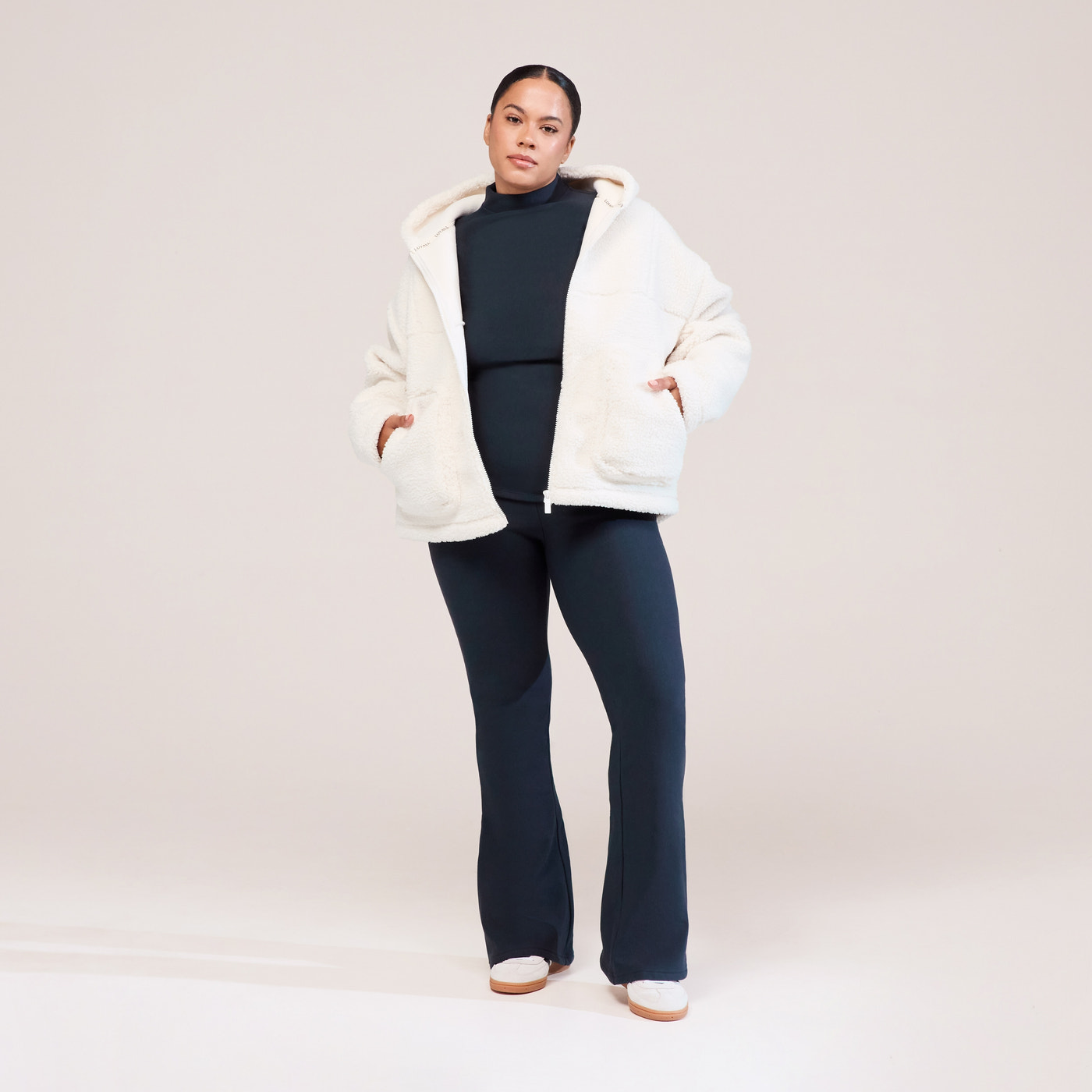 Curve Winter Flare Leggings - Vintage Navy