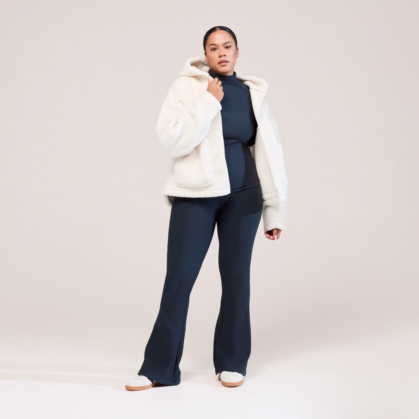 Curve Winter Flare Leggings - Vintage Navy