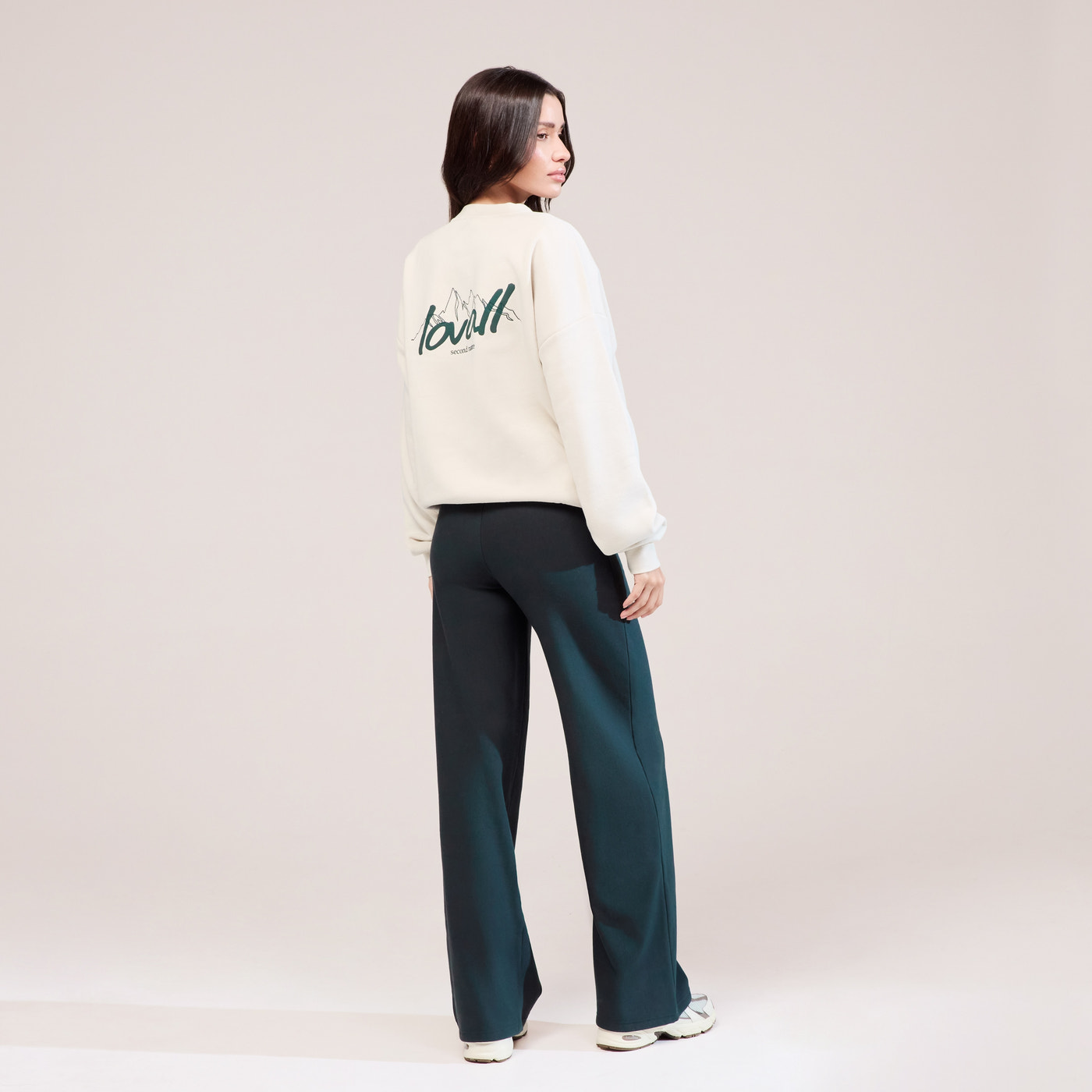 Winter Wide Leg Trousers - Pine
