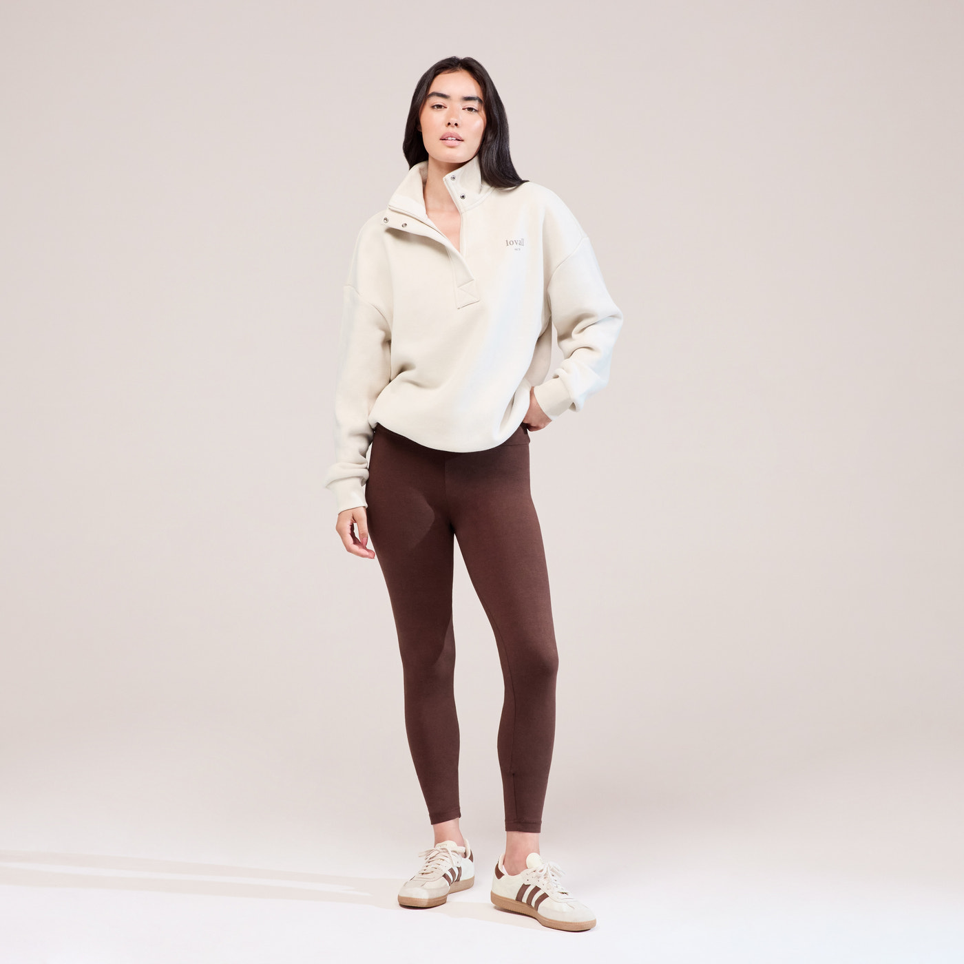 Everyday High Waisted Leggings - Chocolate Brown