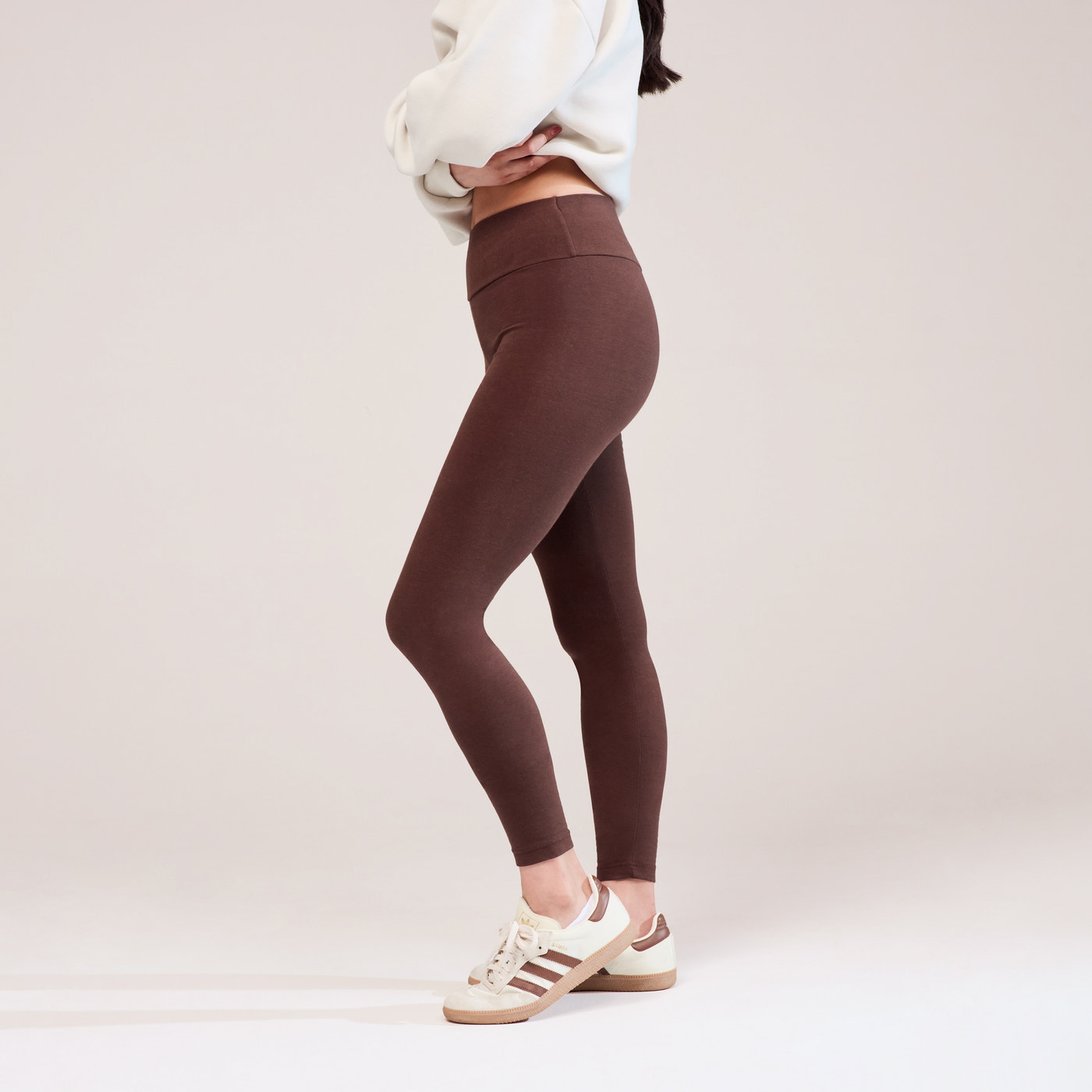Curve Everyday High Waisted Leggings - Chocolate Brown