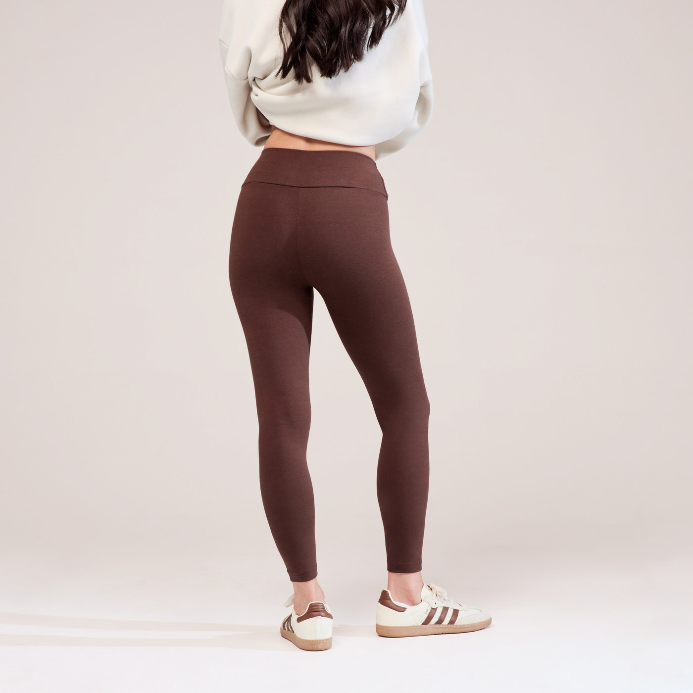 Curve Everyday High Waisted Leggings - Chocolate Brown
