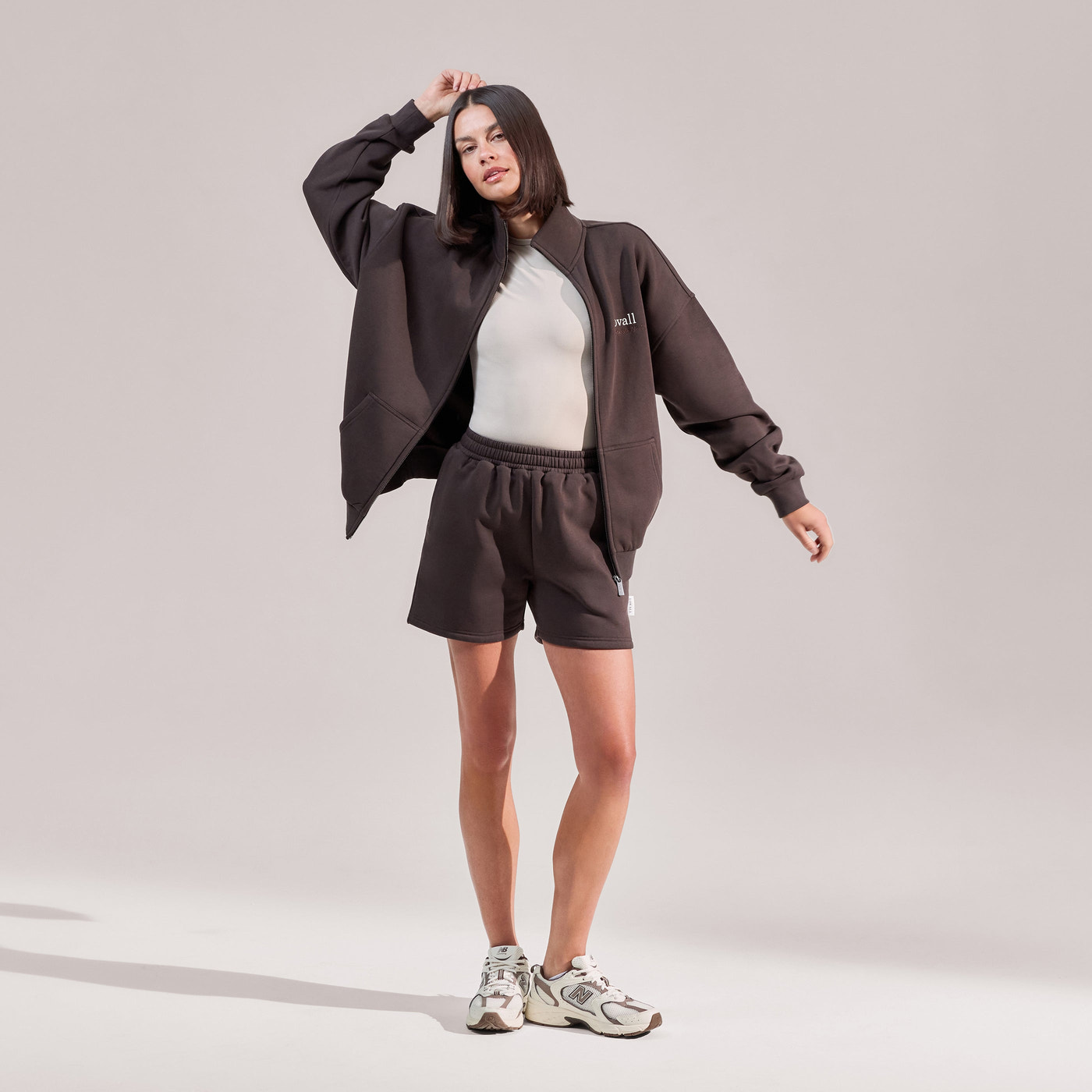 Organic Sweat Shorts - Black Coffee