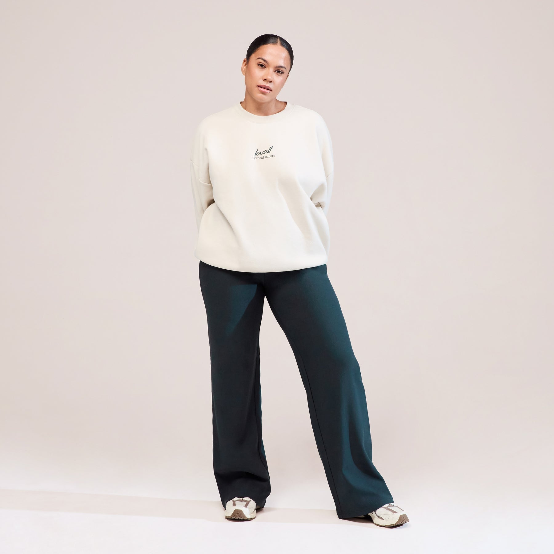 Curve Winter Wide Leg Trousers - Pine