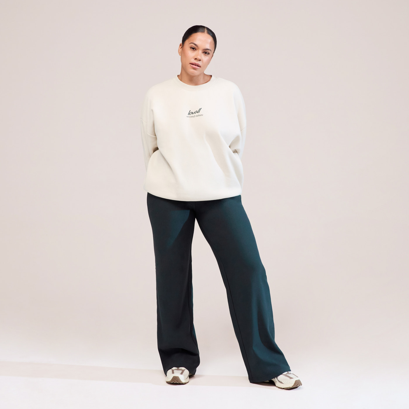 Curve Winter Wide Leg Trousers - Pine