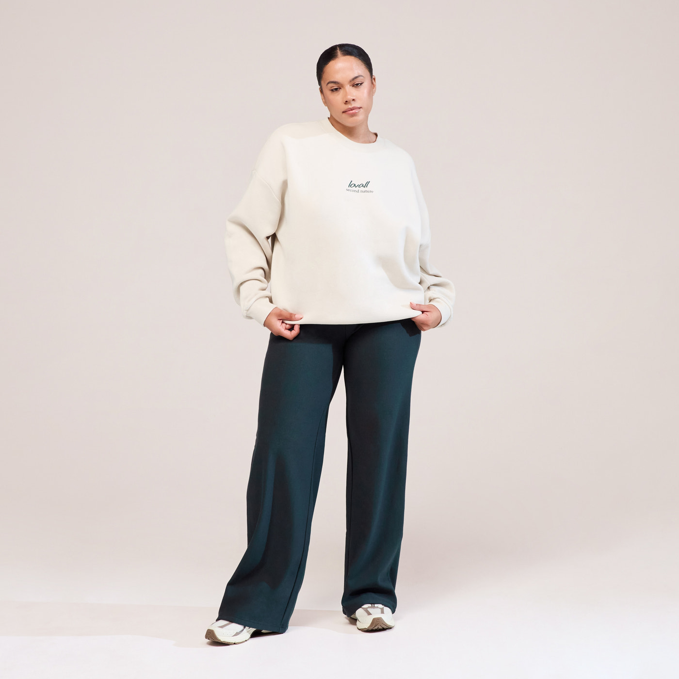 Curve Winter Wide Leg Trousers - Pine