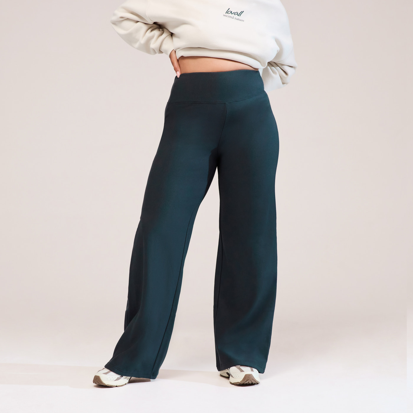 Curve Winter Wide Leg Trousers - Pine