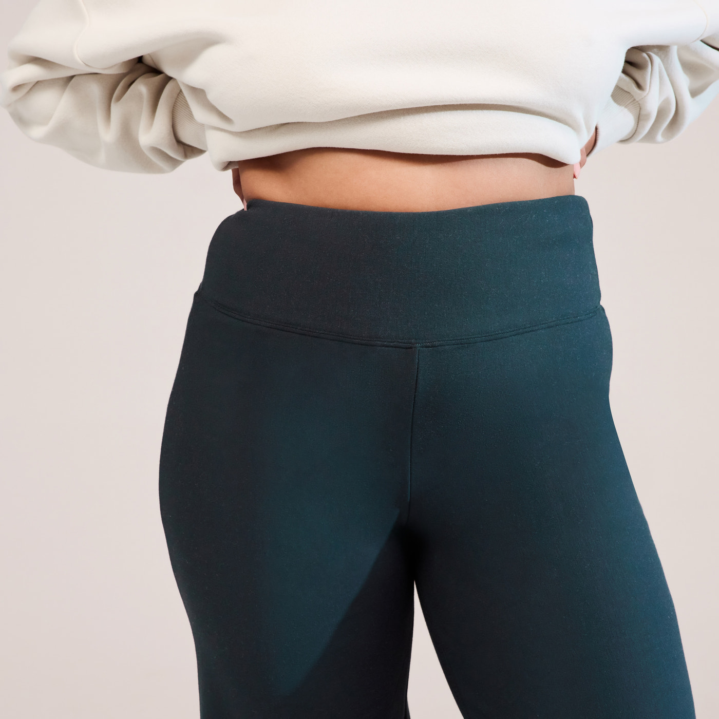 Curve Winter Wide Leg Trousers - Pine