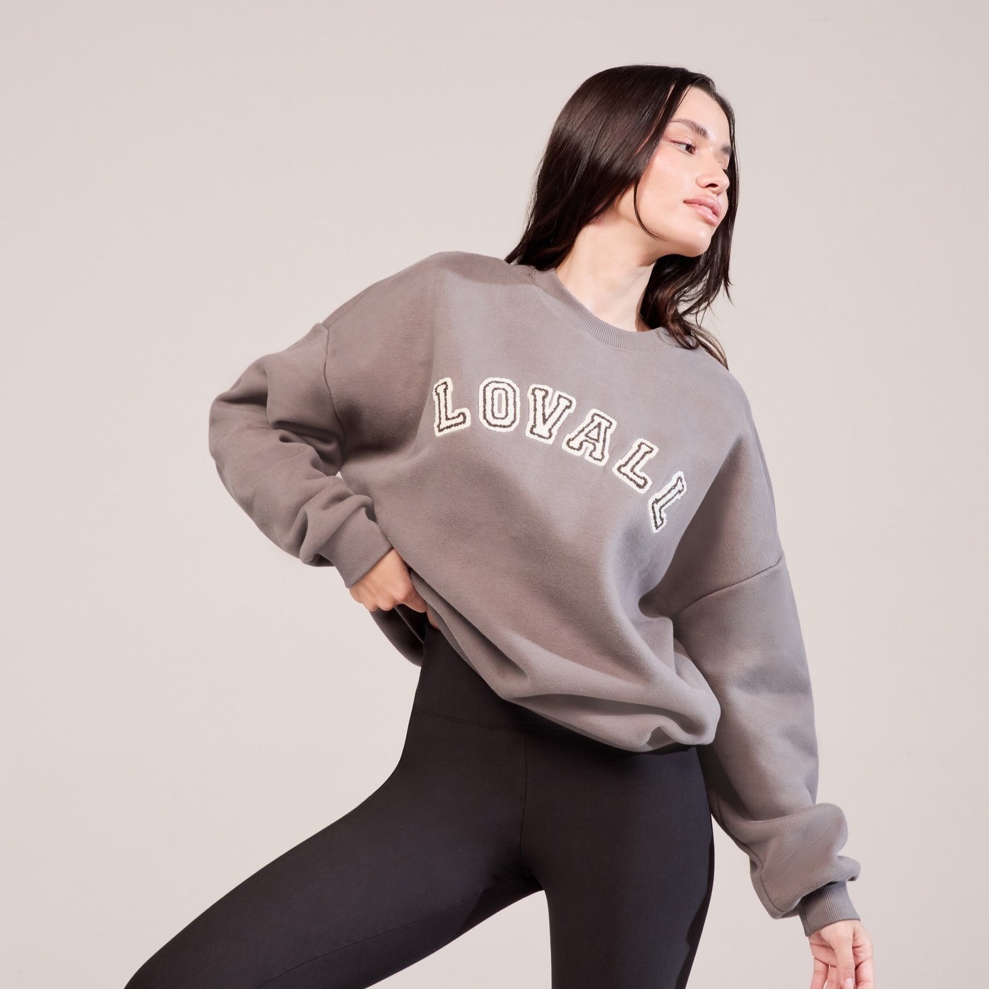Heavyweight Oversized Sweatshirt Campus - Mocha