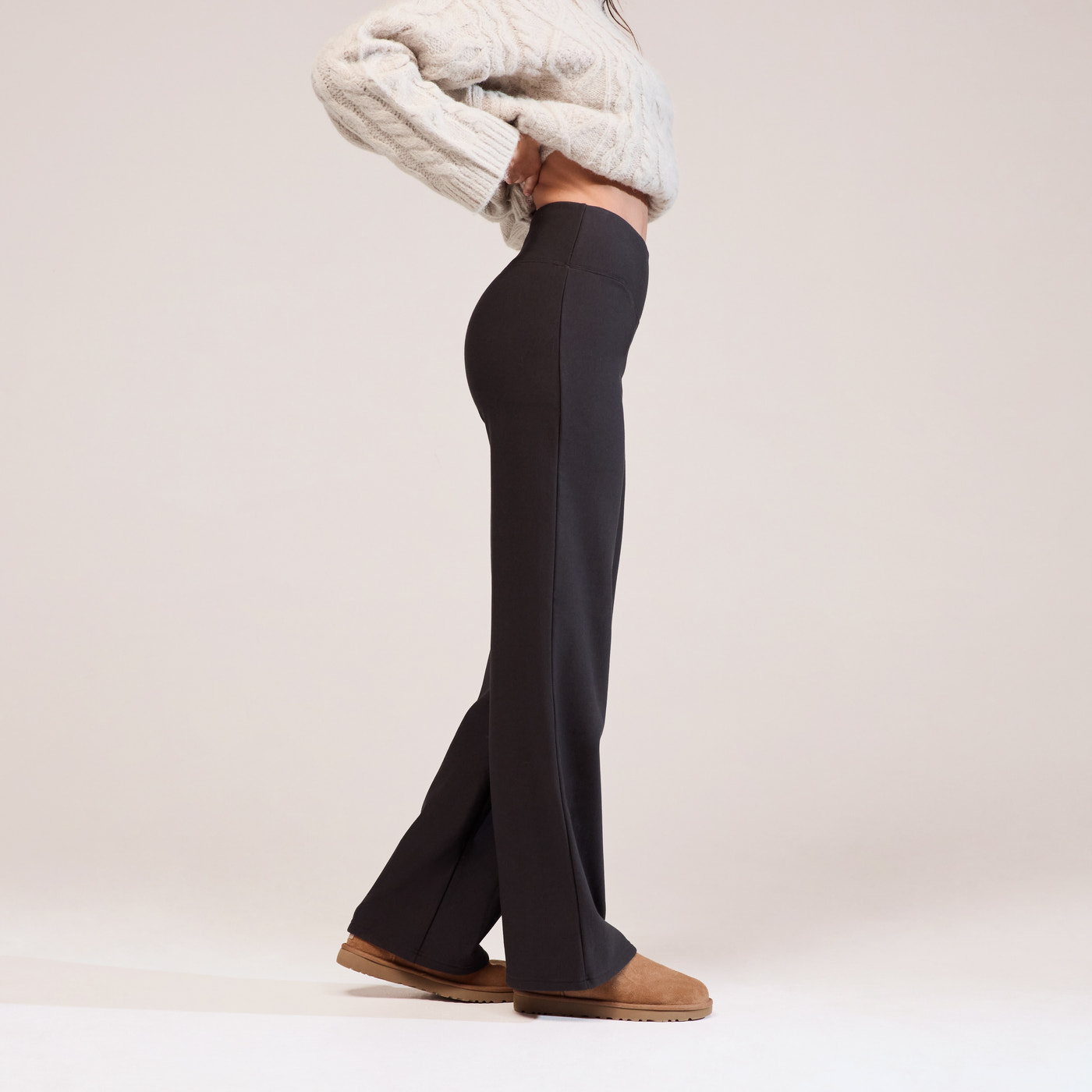Winter Wide Leg Trousers - Black Coffee