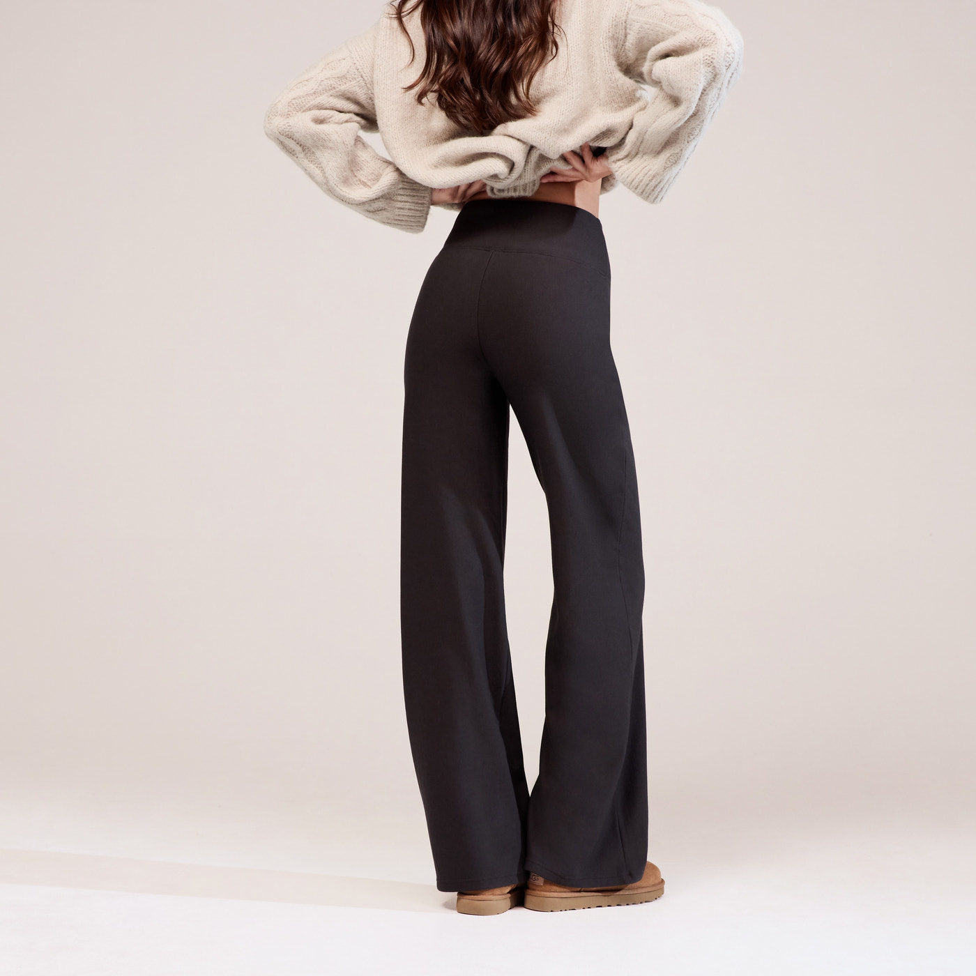 Winter Wide Leg Trousers - Black Coffee