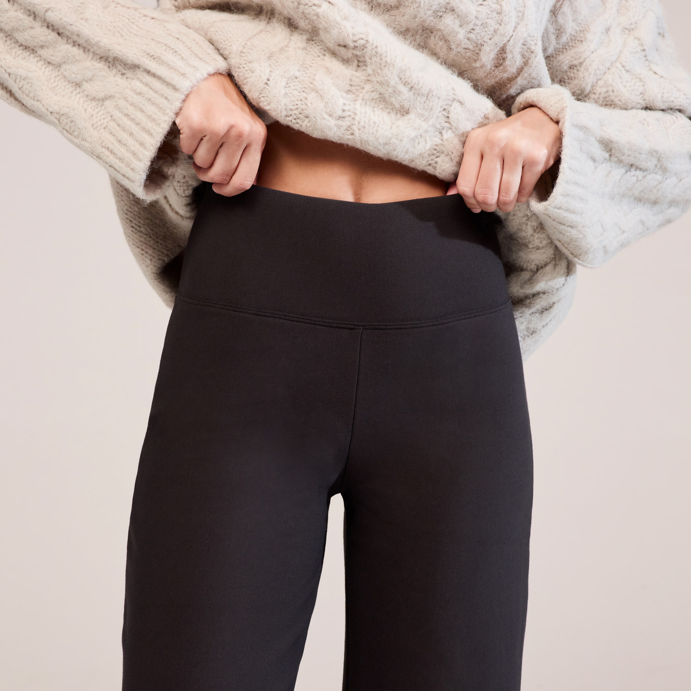 Winter Wide Leg Trousers - Black Coffee