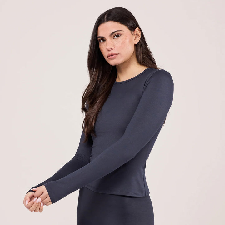 Ultimate Everyday long Sleeve Top - Vintage Navy
