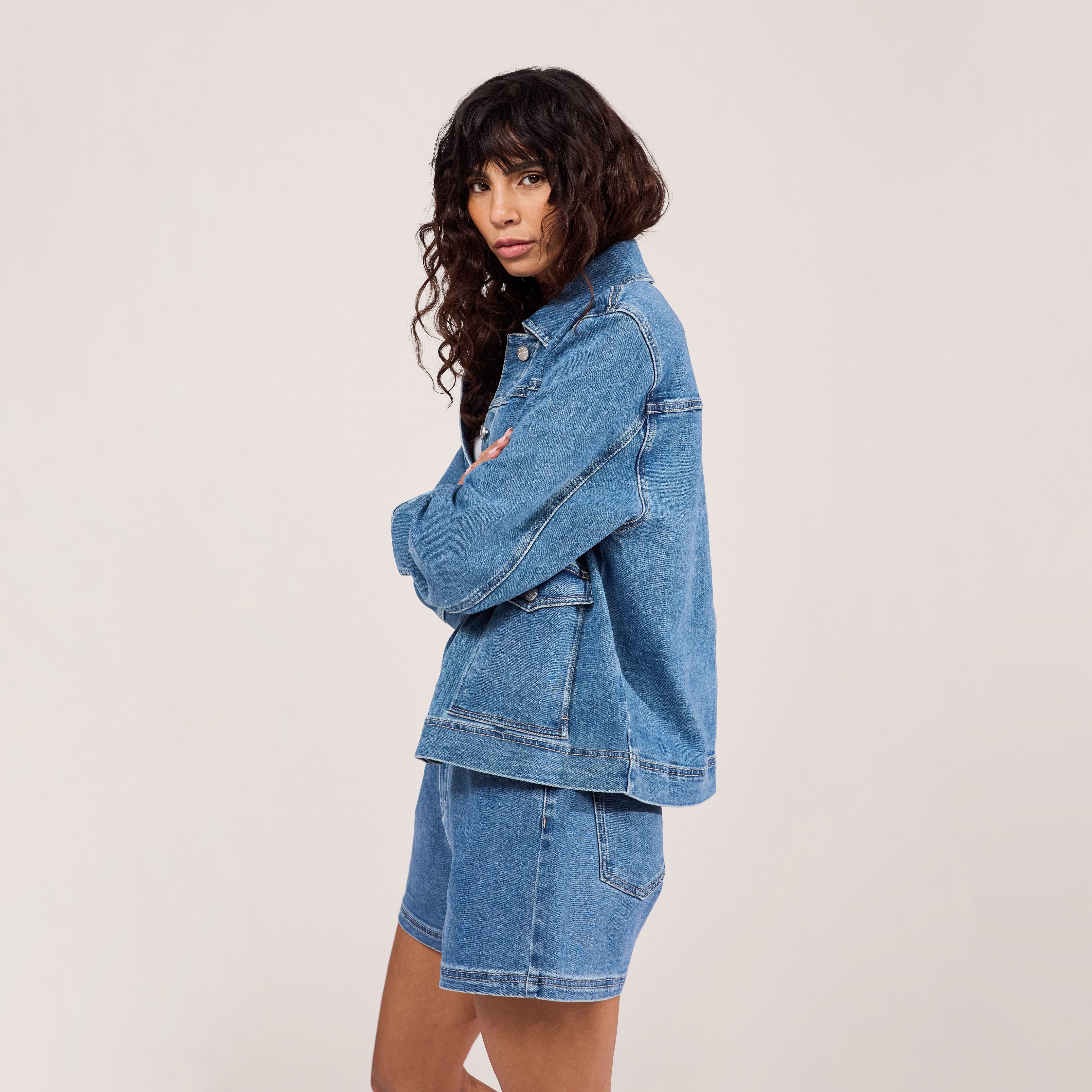Mid Blue Denim Jacket - LOVALL