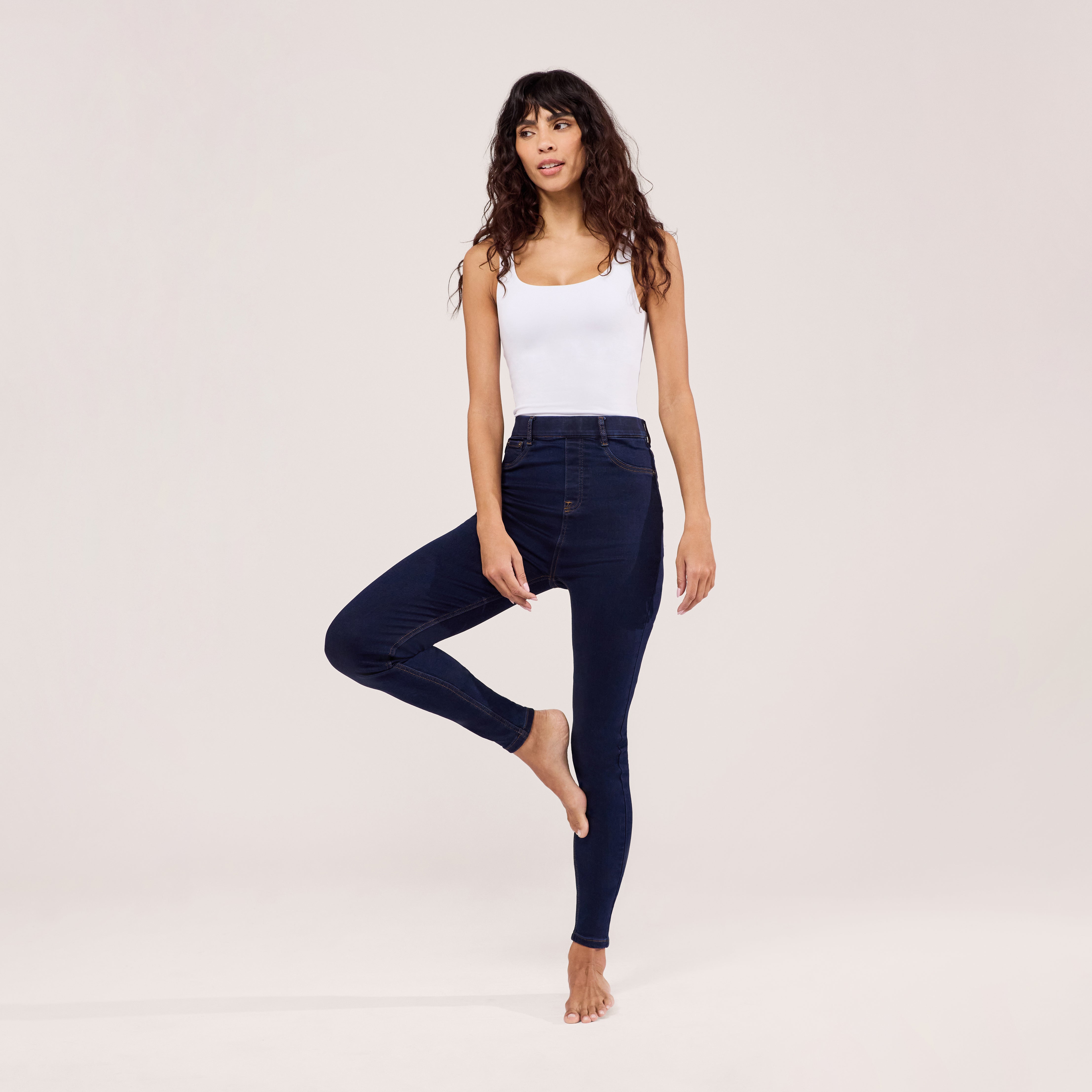 Ultimate Ankle Grazer Jeggings Dark Blue
