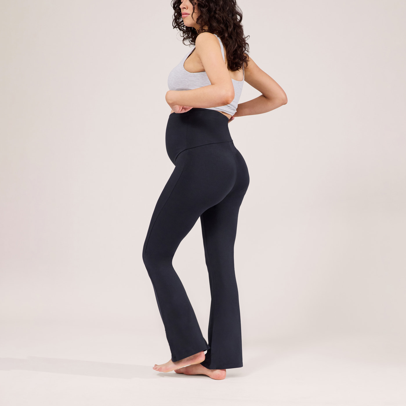 Maternity Lightweight Flare Leggings - Vintage Navy
