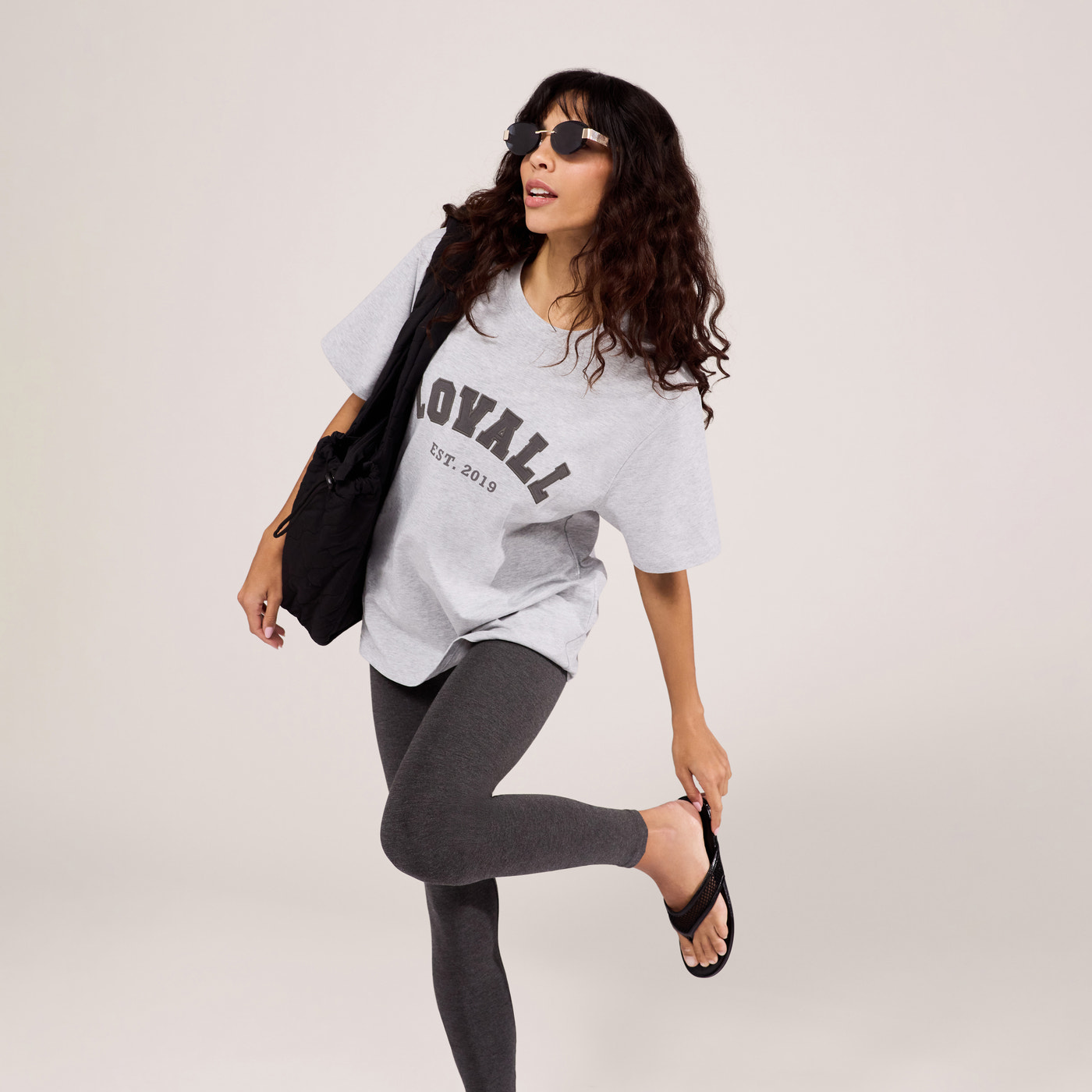 Graphic T-shirt Varsity - Light Grey Marl