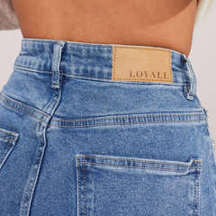Wide Leg Jeans - Mid Blue