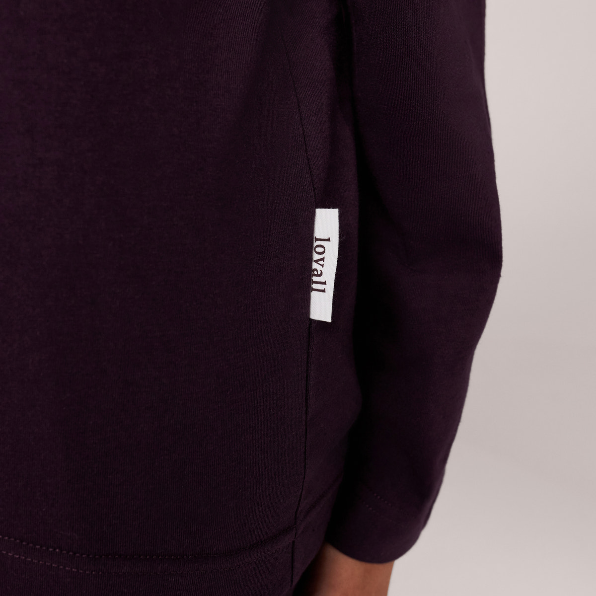Organic Cotton Button Through Pyjama Top - Wine
