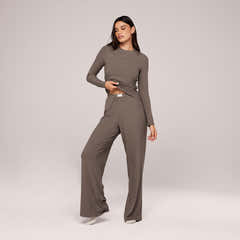 Soft Rib Lounge Top - Mocha