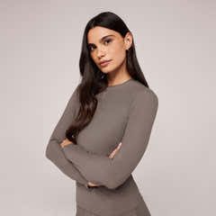 Soft Rib Lounge Top - Mocha