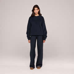 Heavyweight Oversized Sweatshirt Embossed - Vintage Navy