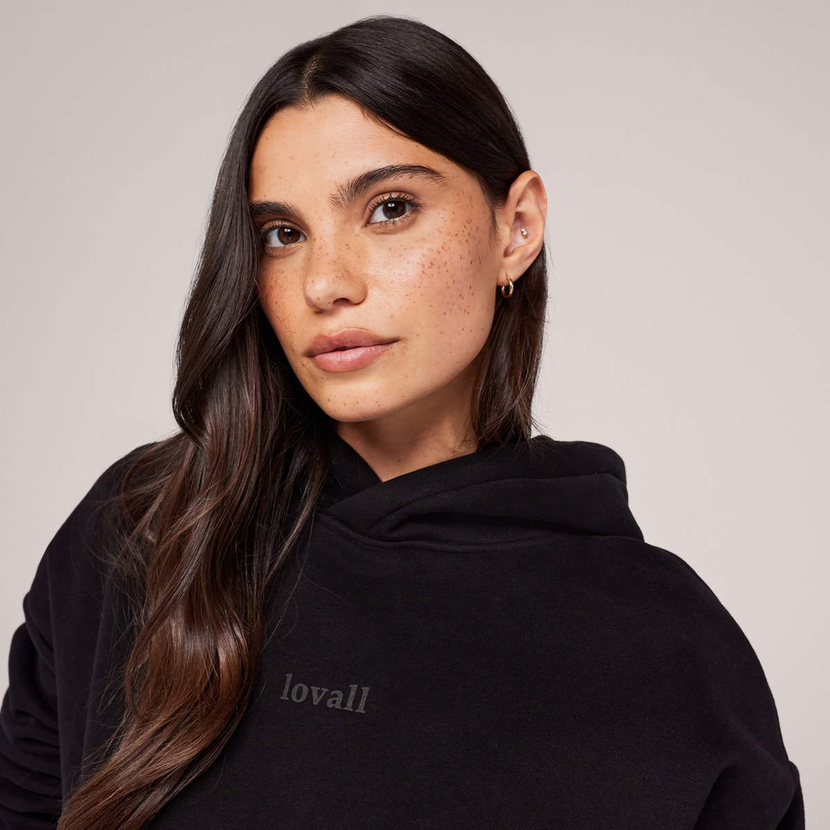 Heavyweight Lovall Oversized Hoodie - Black