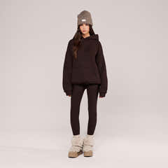 Winter Everyday High Waisted Leggings - Espresso Brown