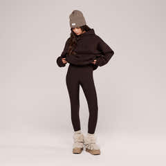 Winter Everyday High Waisted Leggings - Espresso Brown