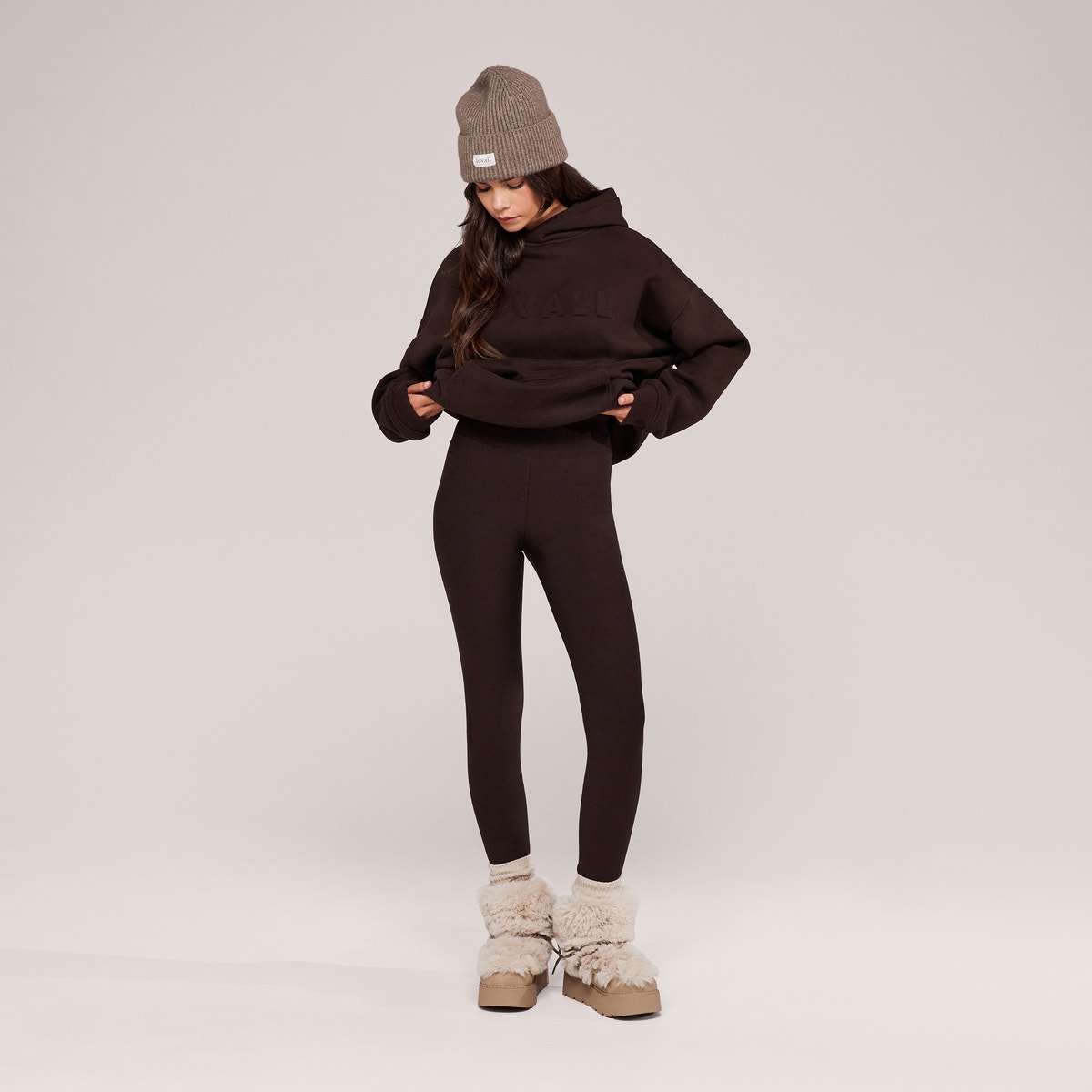 Winter Everyday High Waisted Leggings - Espresso Brown