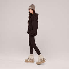 Winter Everyday High Waisted Leggings - Espresso Brown
