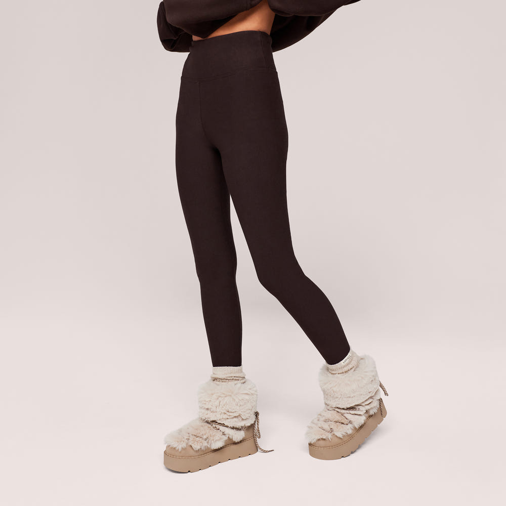 Winter Everyday Fleece-Lined Leggings  - Espresso Brown