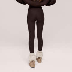 Winter Everyday High Waisted Leggings - Espresso Brown