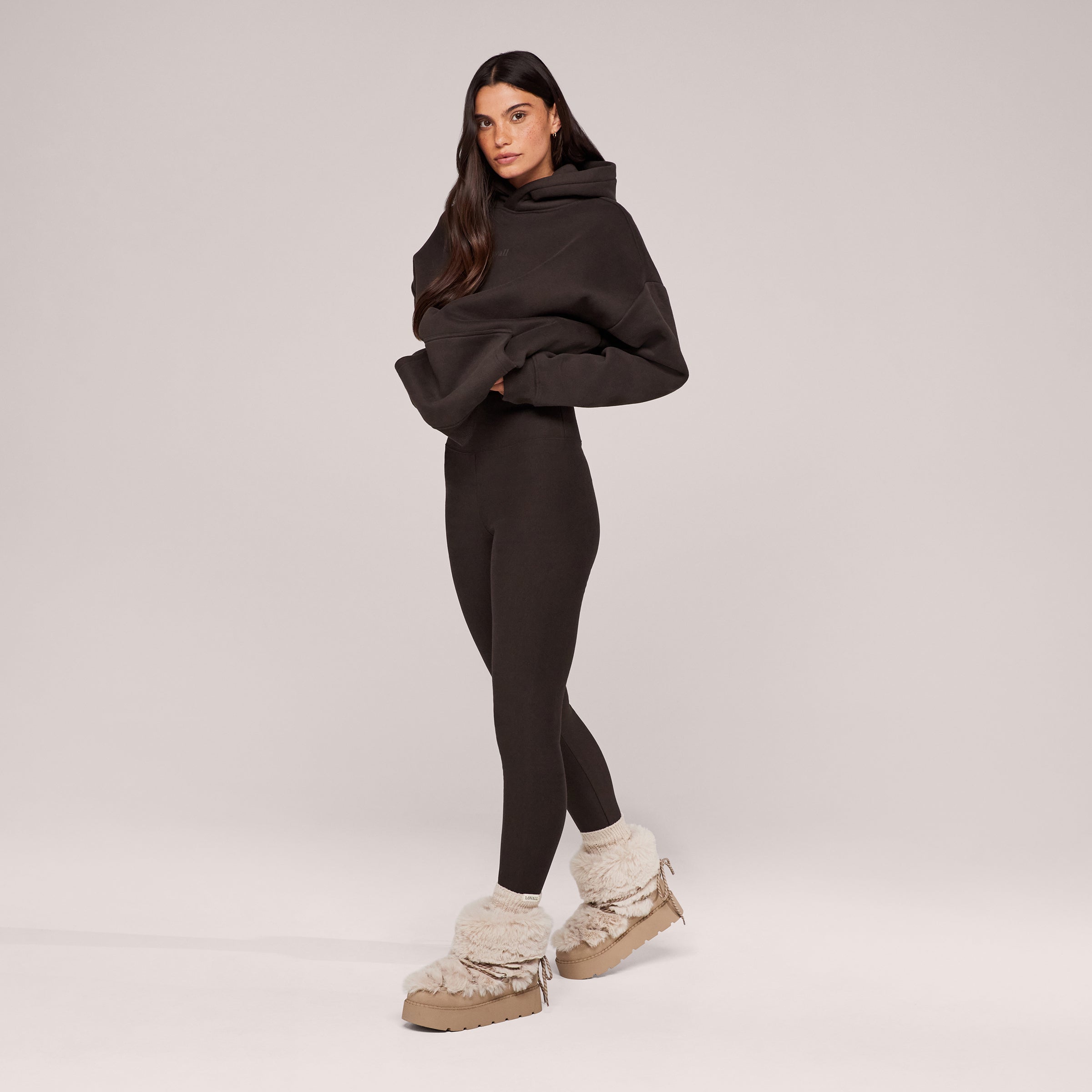 Winter Everyday High Waisted Leggings - Black Coffee