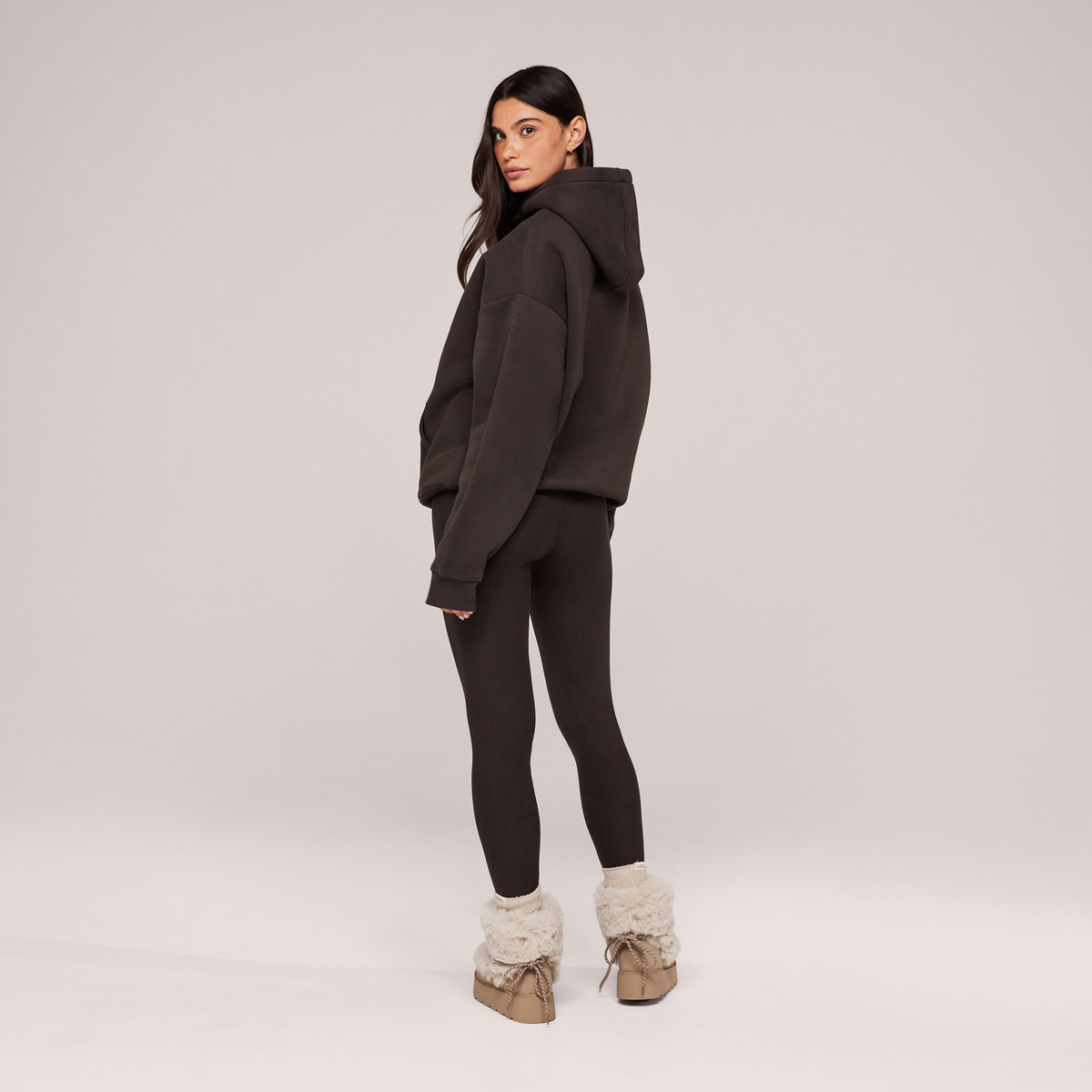 Winter Everyday High Waisted Leggings - Black Coffee
