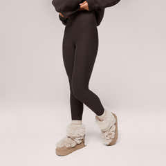 Winter Everyday High Waisted Leggings - Black Coffee