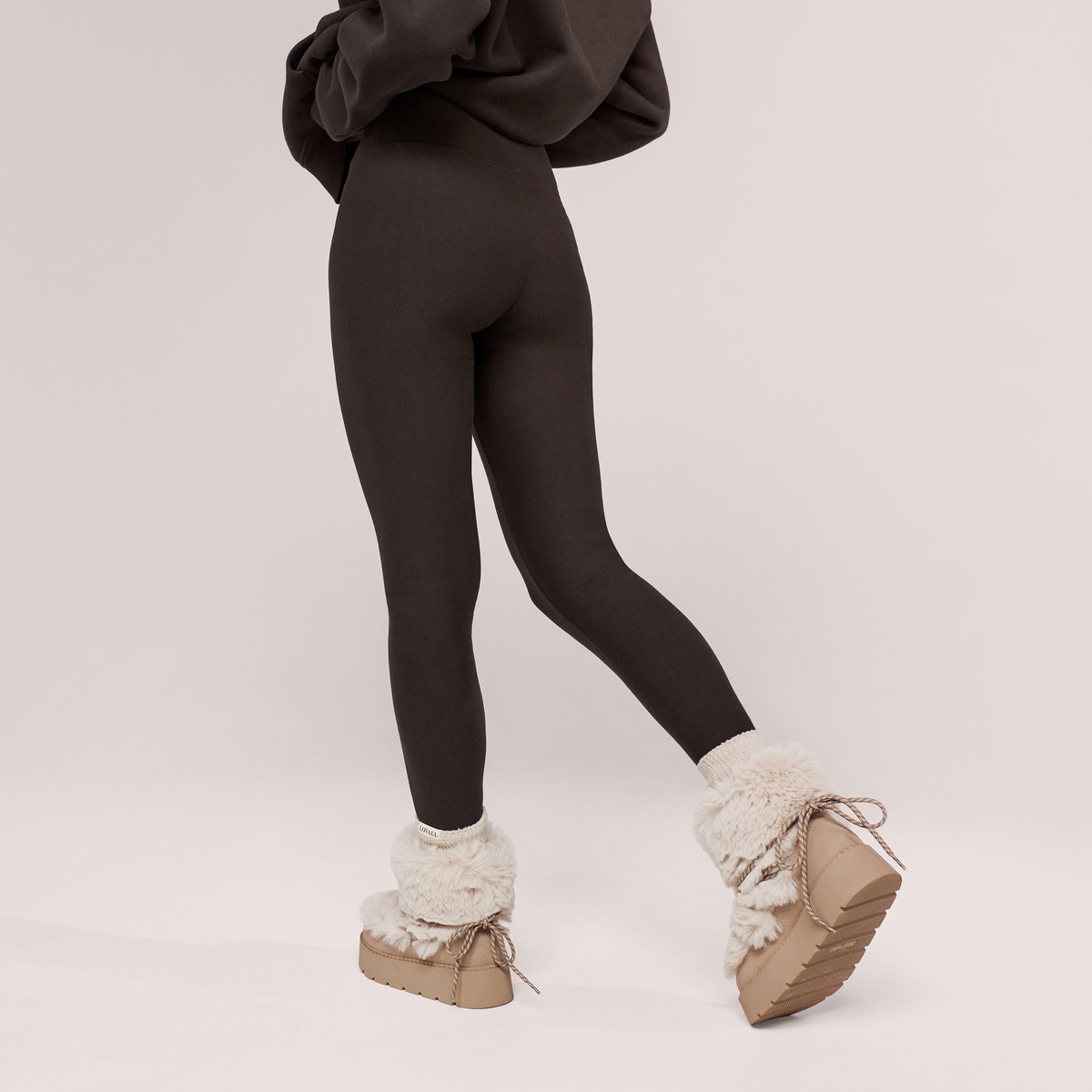 Winter Everyday High Waisted Leggings - Black Coffee