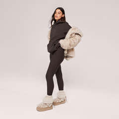 Winter Everyday High Waisted Leggings - Black Coffee