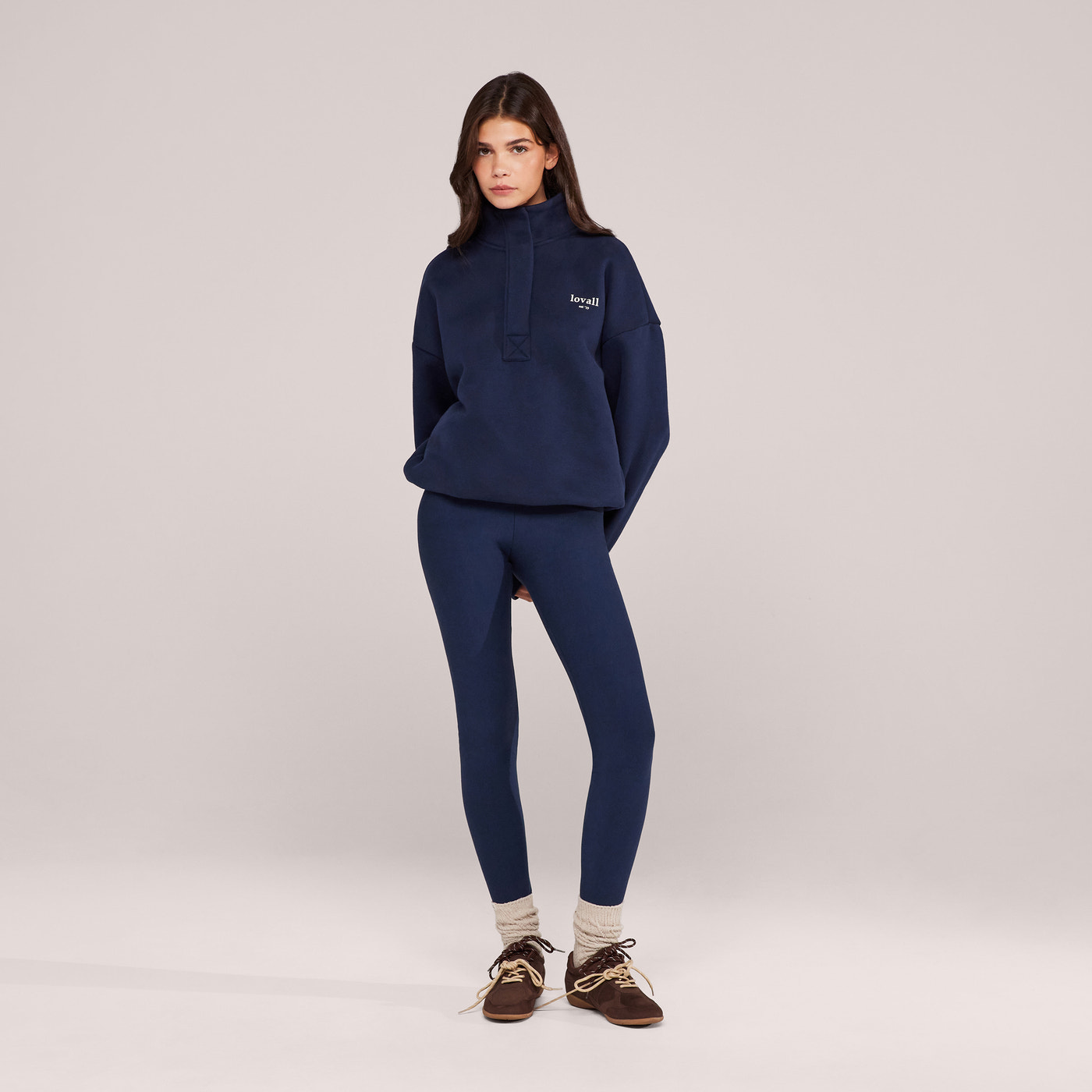 Winter Everyday High Waisted Leggings - Navy