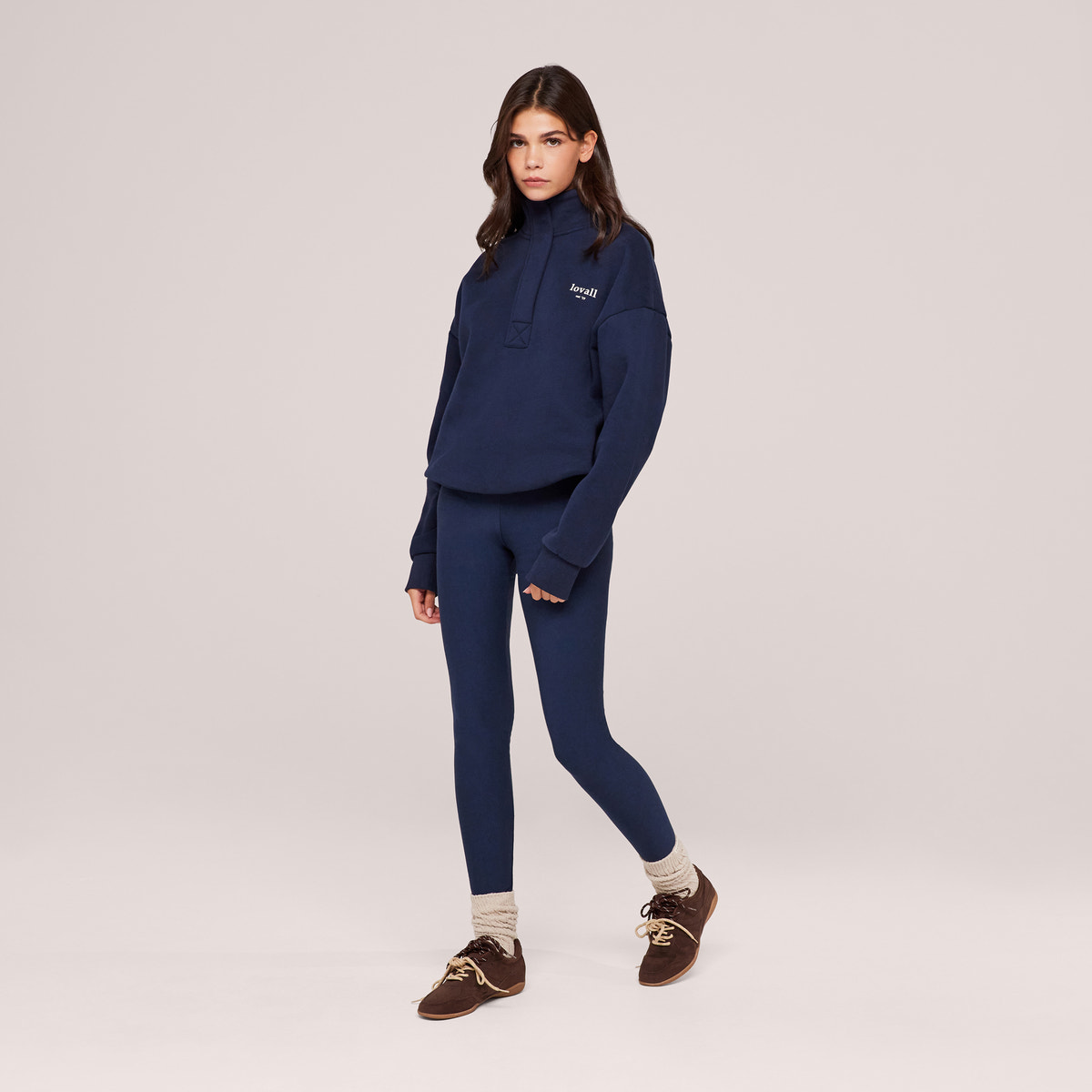 Heavyweight 1/4 Zip Sweatshirt - Navy