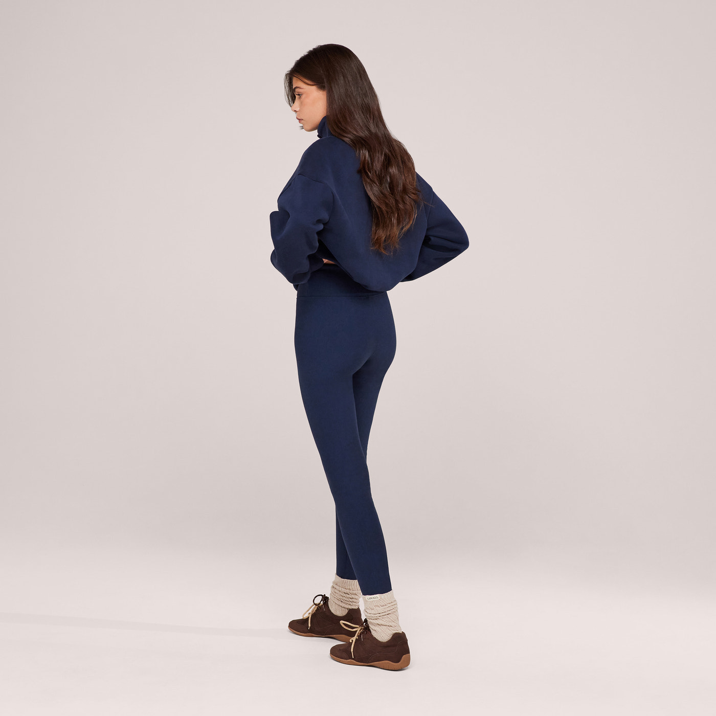Winter Everyday High Waisted Leggings - Navy