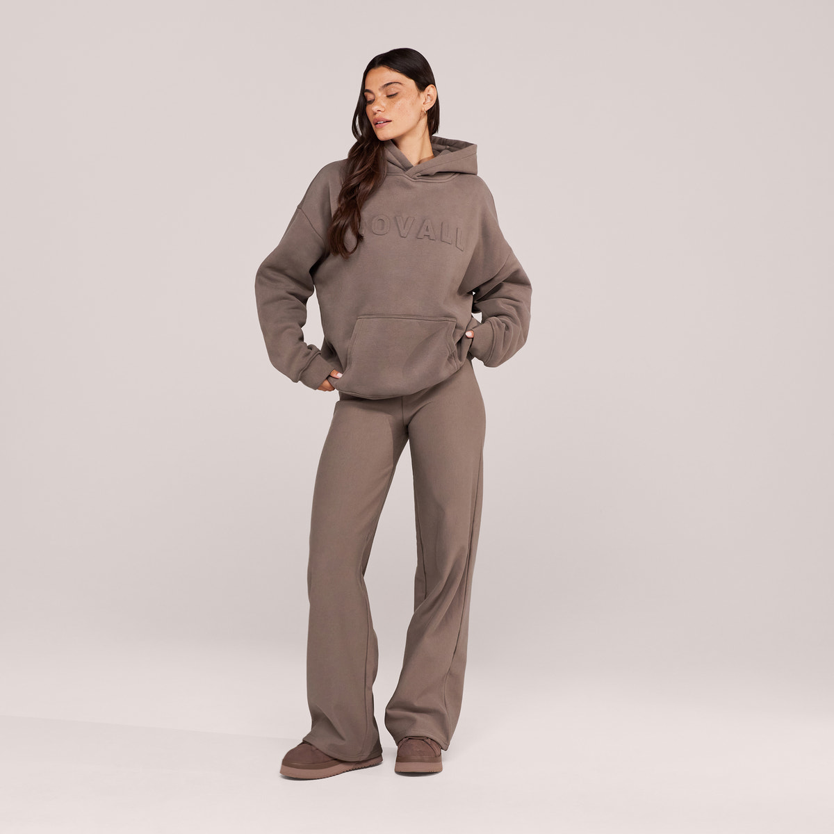 Winter Wide Leg Trousers - Mocha