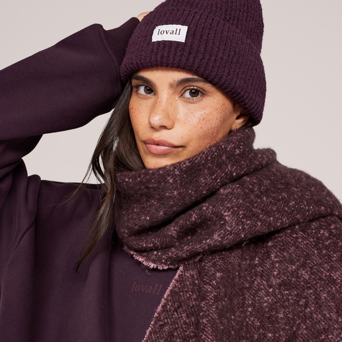 Heavyweight Lovall Oversized Hoodie - Wine
