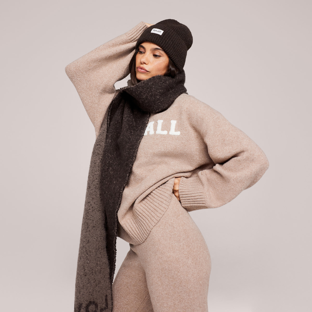 Woven Scarf - Black Coffee