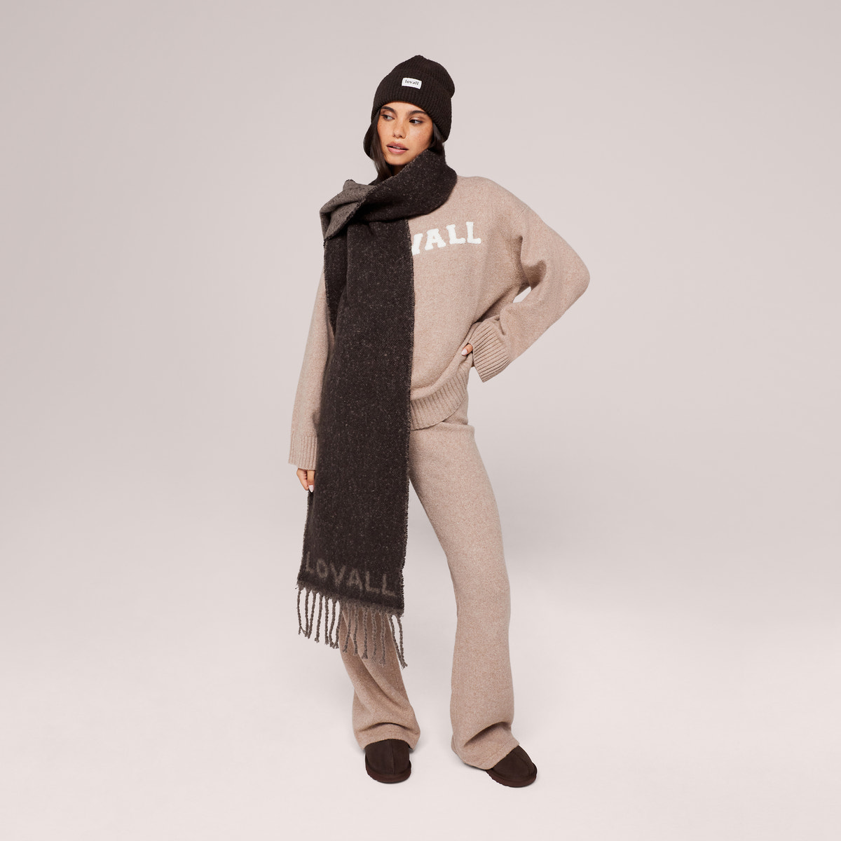 Woven Scarf - Black Coffee